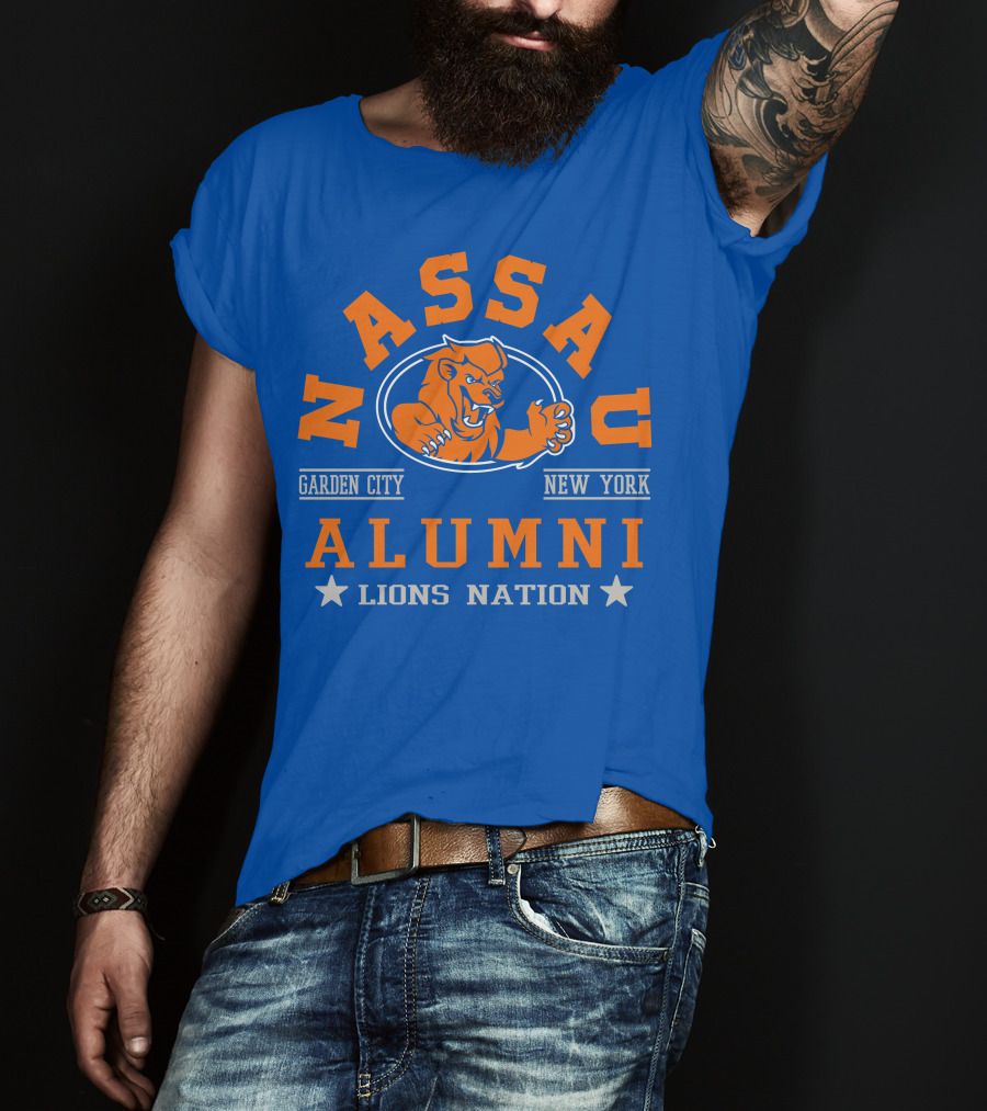 Nassau Garden City New York Alumni Lions Nation T-Shirt