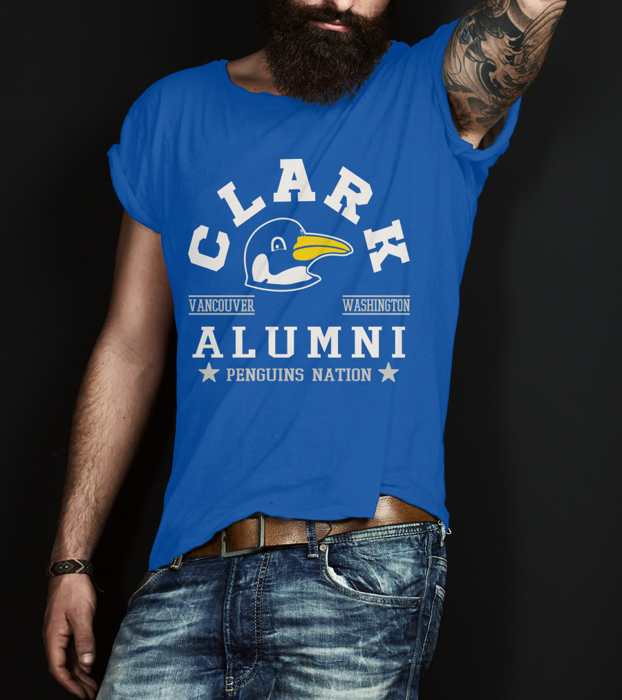 Clark College Vancouver Washington Alumni Penguins Nation T-Shirt