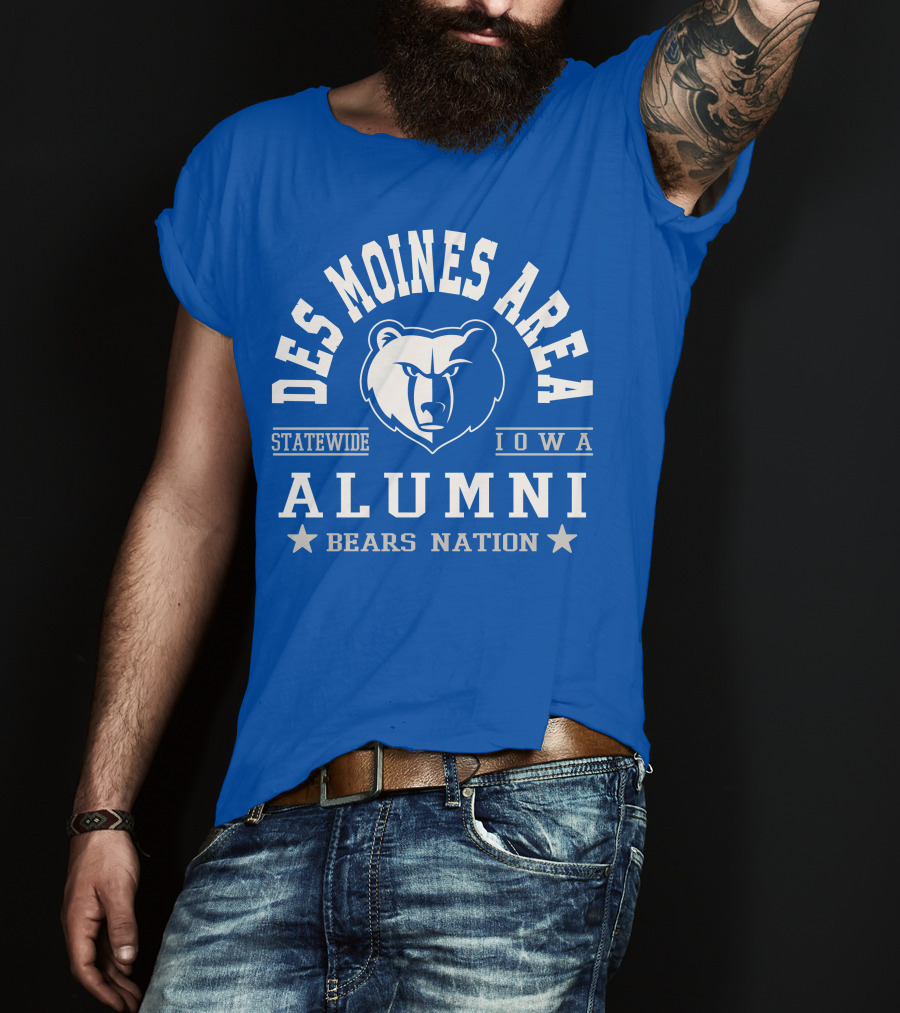 Des Moines Area Statewide Iowa Alumni Bears Nation T-Shirt
