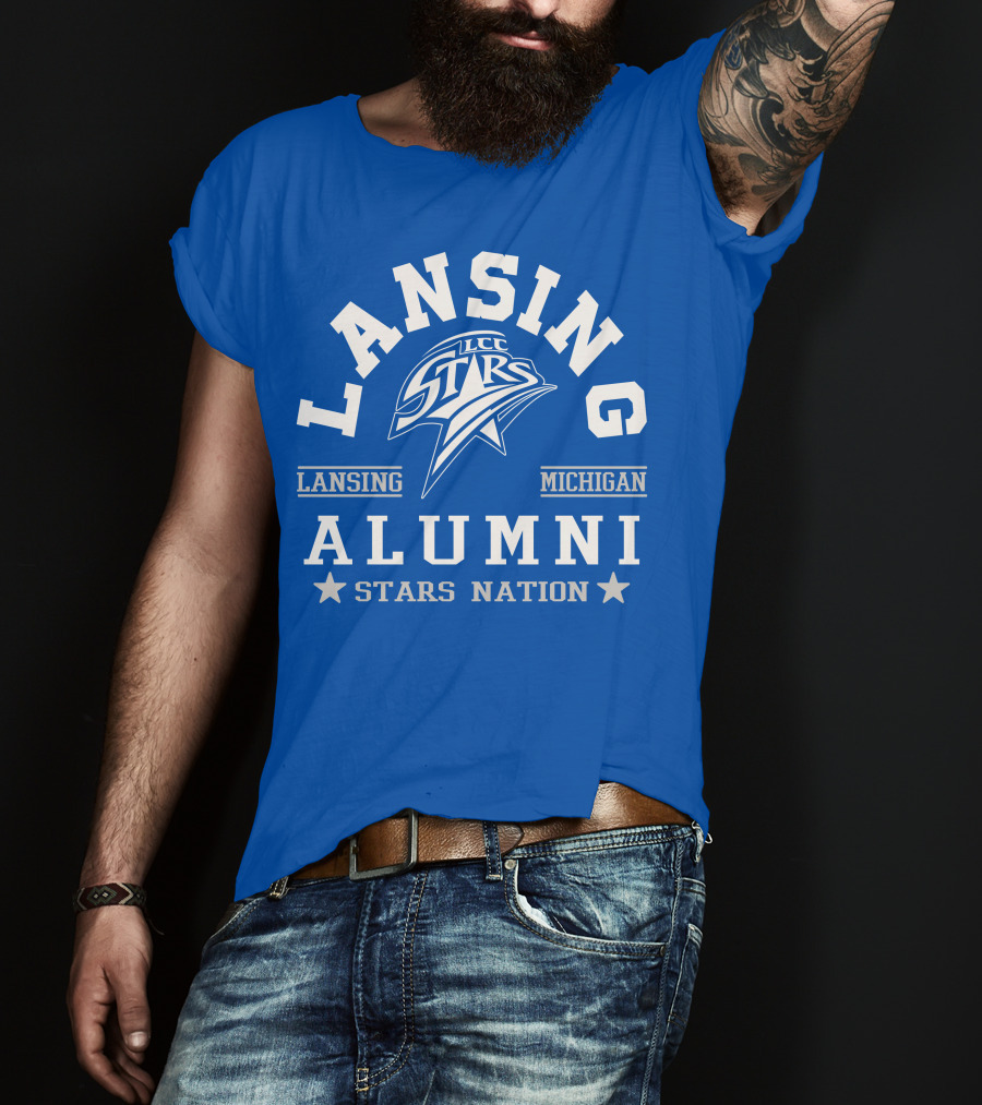 Lansing Michigan LCC Stars Alumni Stars Nation T-Shirt