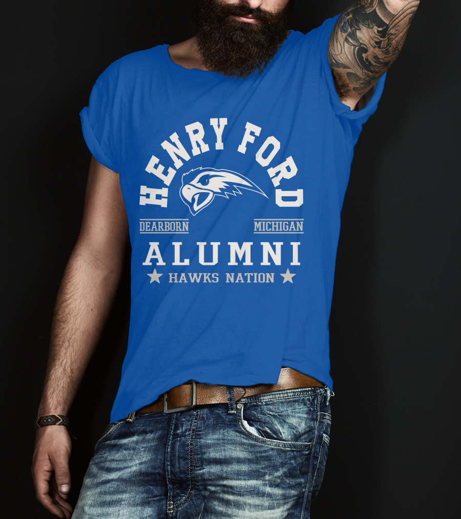 Henry Ford Dearborn Michigan Alumni Hawks Nation T-Shirt