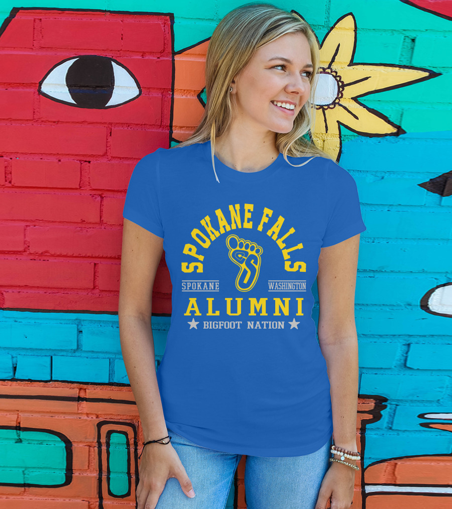 Spokane Falls Alumni Bigfoot Nation Spokane Washington T-Shirt