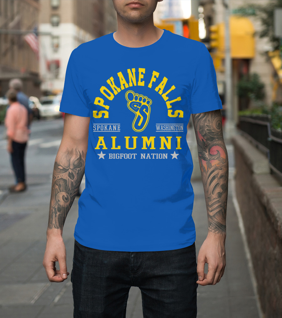 Spokane Falls Alumni Bigfoot Nation Spokane Washington T-Shirt