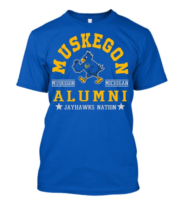 Muskegon Michigan Alumni Jayhawks Nation T-Shirt