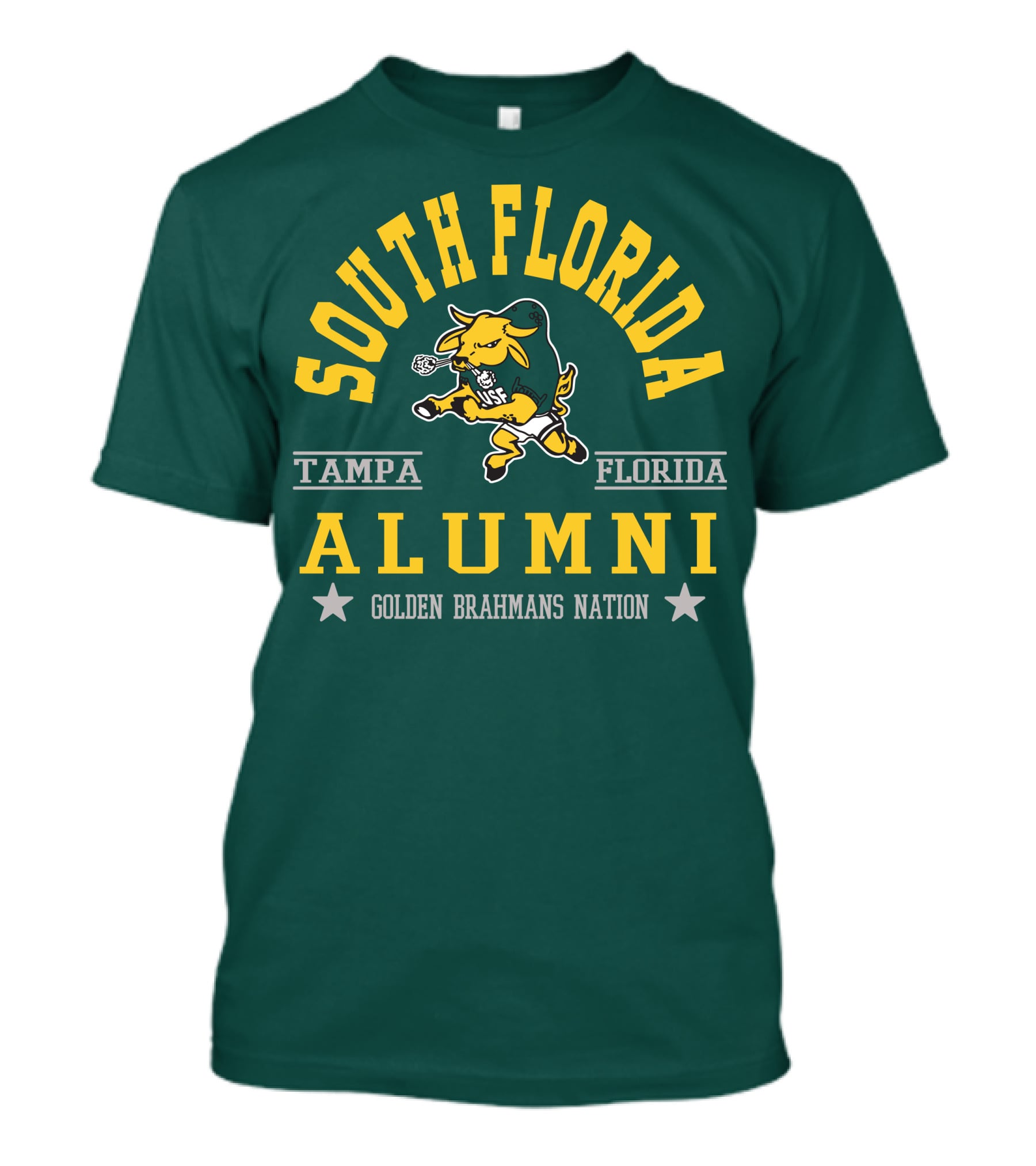 South Florida Alumni Tampa Florida Golden Brahmans Nation T-Shirt