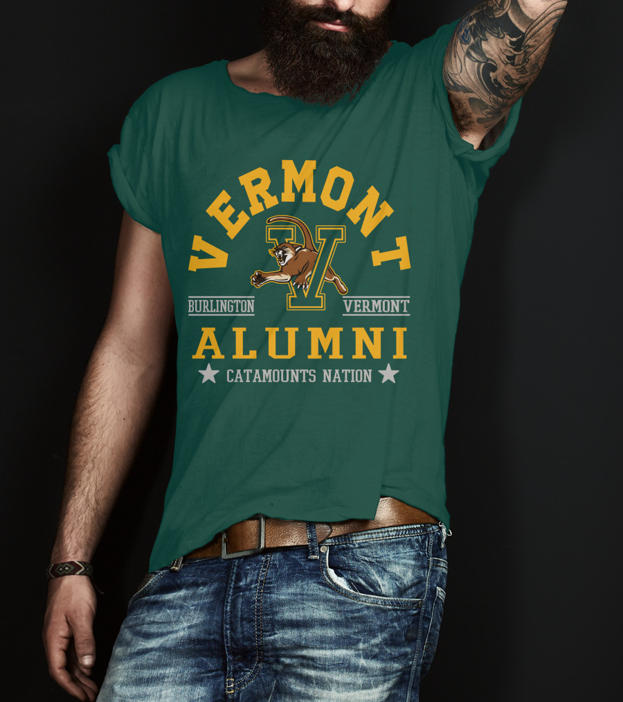 Vermont Burlington Alumni Catamounts Nation T-Shirt