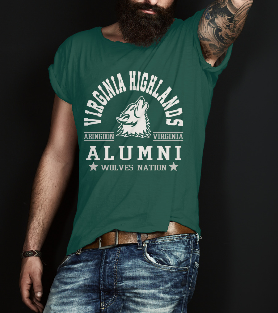 Virginia Highlands Abingdon Virginia Alumni Wolves Nation T-Shirt