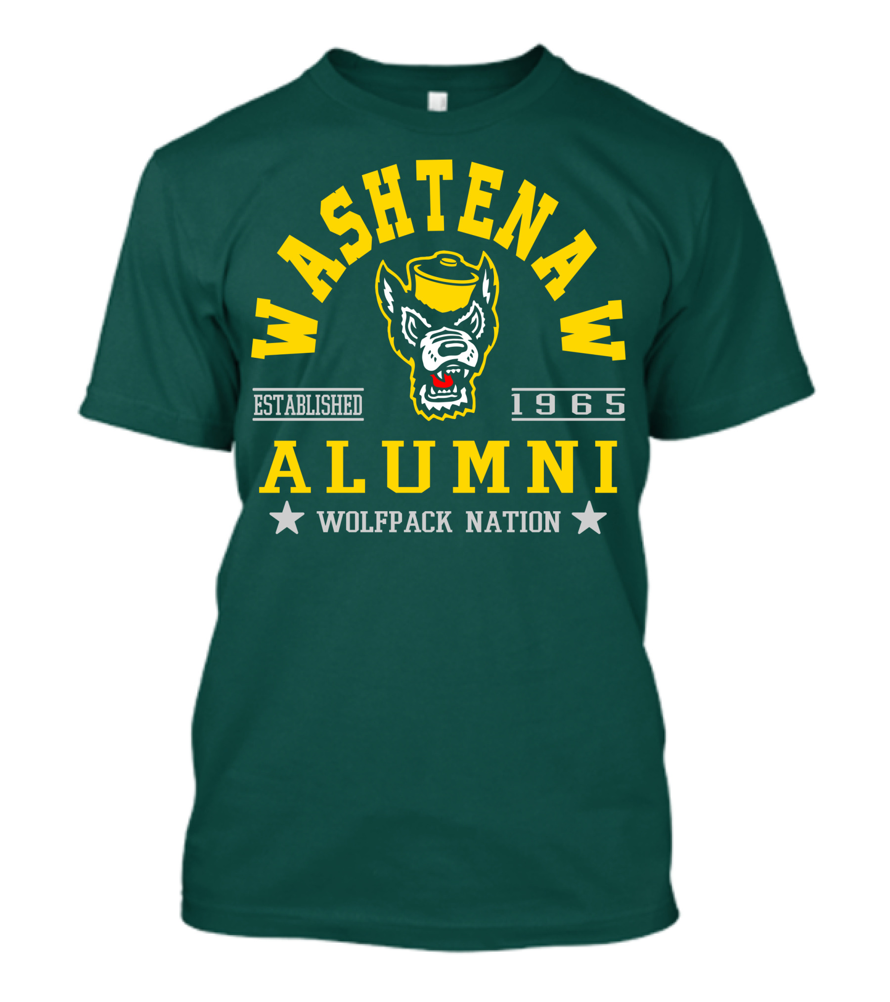 Washtenaw Alumni Established 1965 Wolfpack Nation T-Shirt