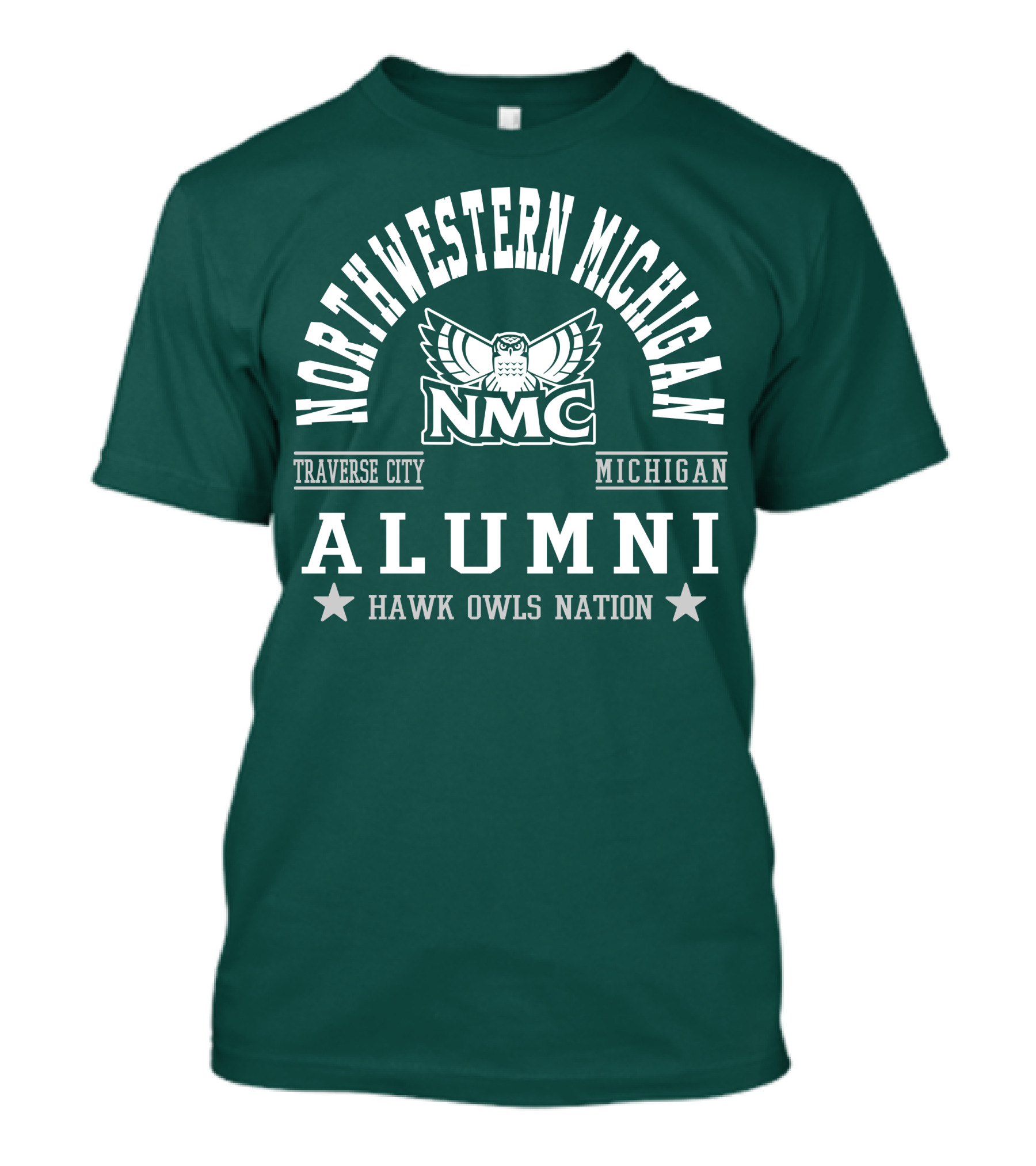 Northwestern Michigan NMC Traverse City Alumni Hawk Owls Nation T-Shirt