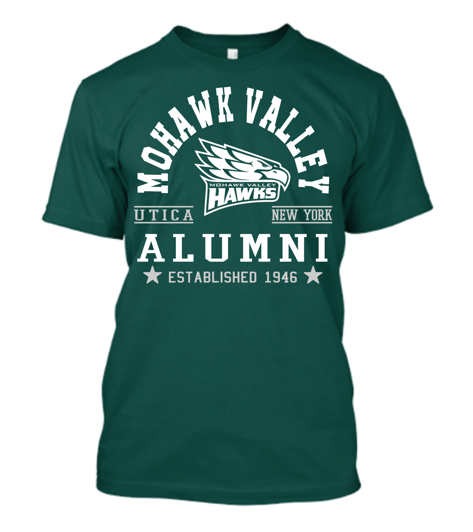 Mohawk Valley Hawks Alumni Utica New York Established 1946 T-Shirt