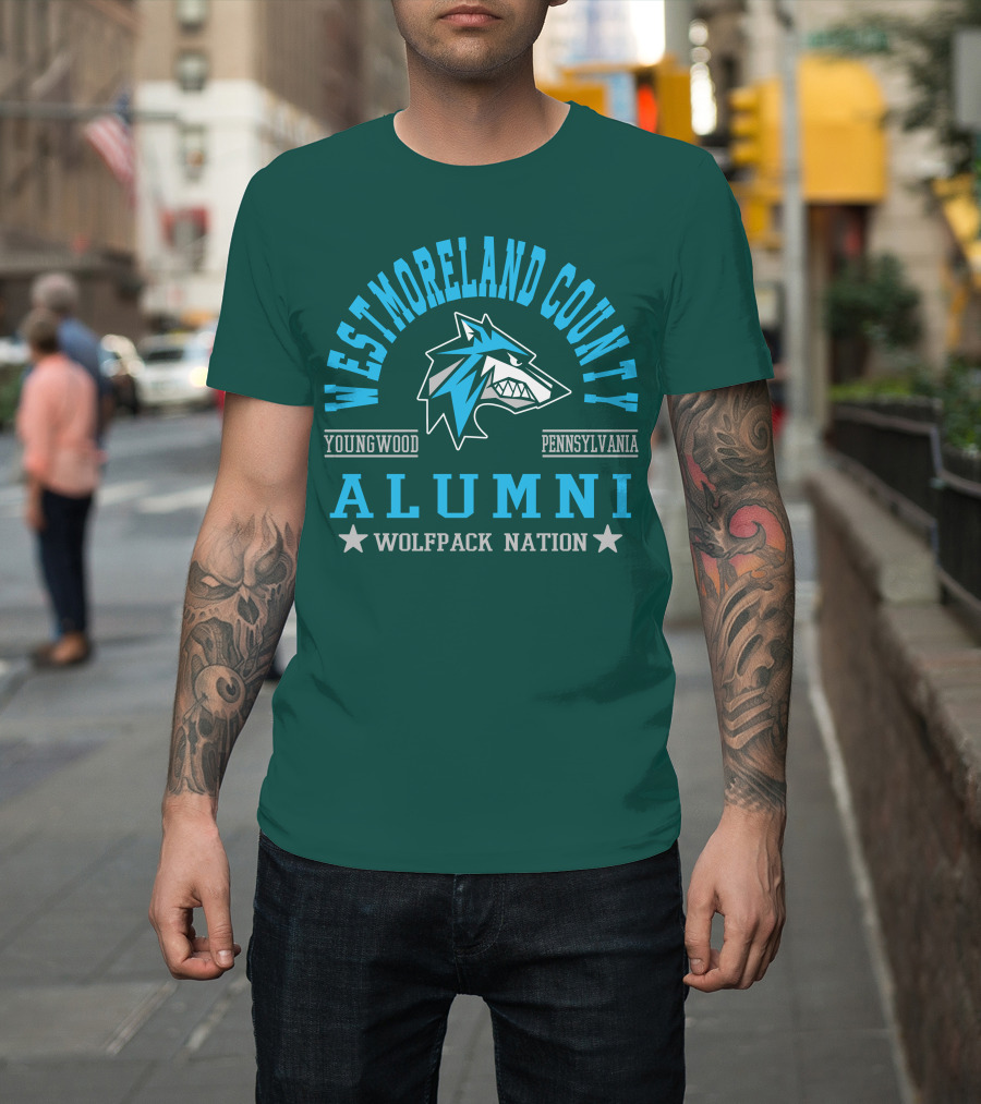 Westmoreland County Youngwood Pennsylvania Alumni Wolfpack Nation T-Shirt