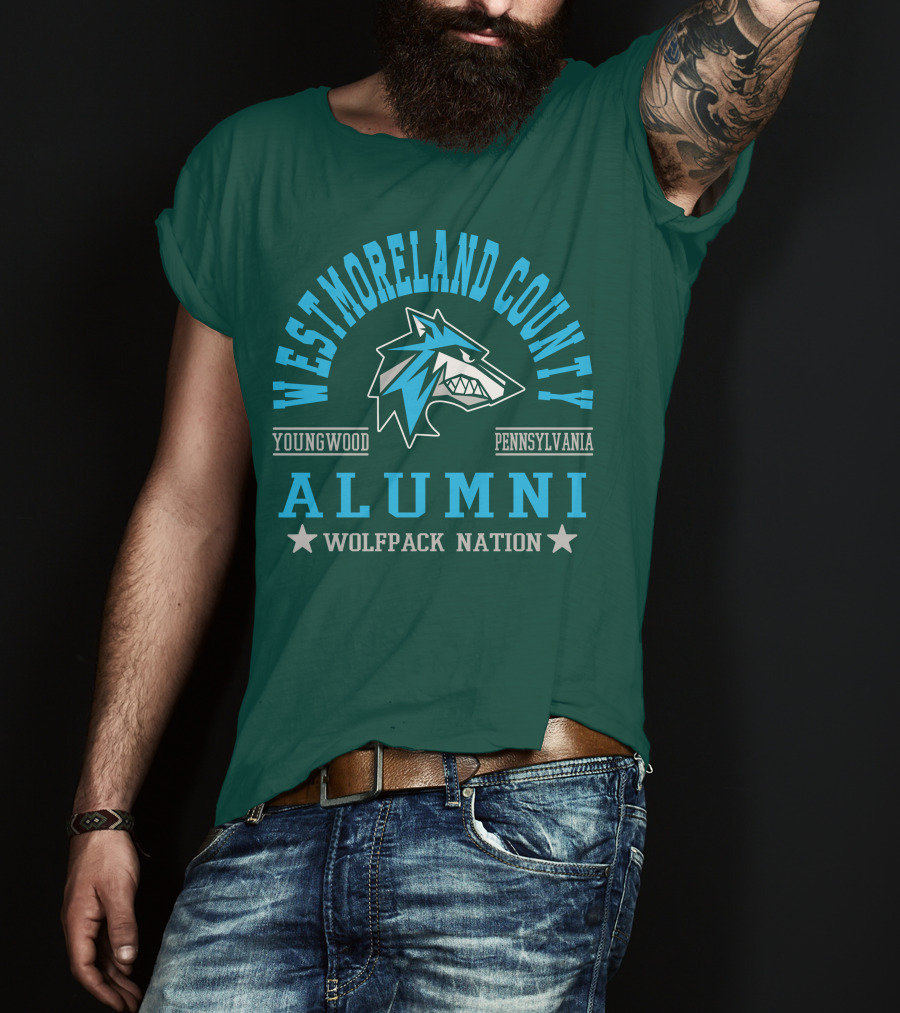 Westmoreland County Youngwood Pennsylvania Alumni Wolfpack Nation T-Shirt