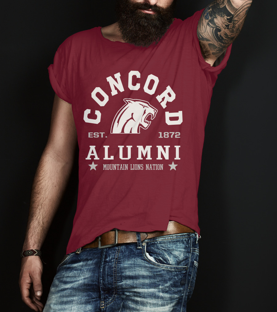 Concord Alumni Mountain Lions Nation Est. 1872 T-Shirt