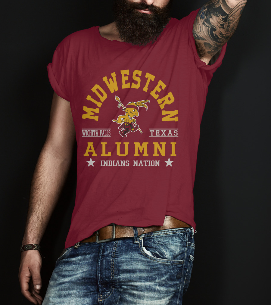 Midwestern Alumni Indians Nation Wichita Falls Texas T-Shirt