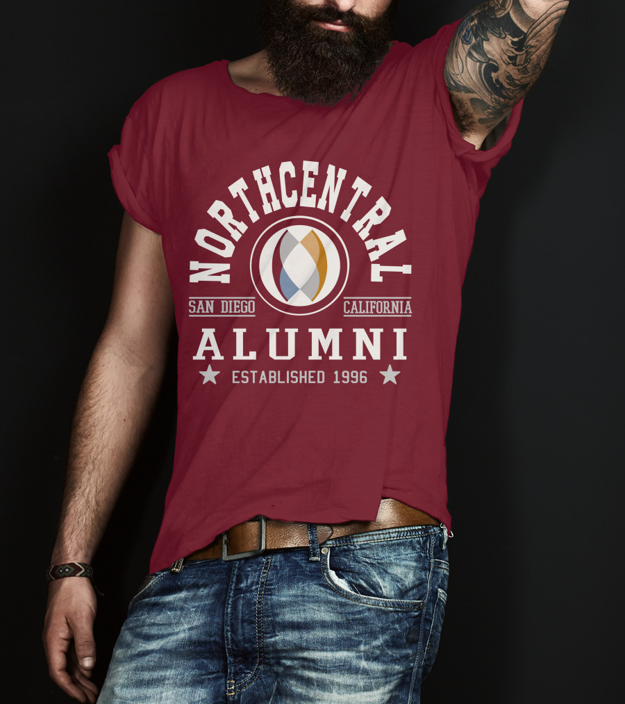 Northcentral Alumni San Diego California Established 1996 T-Shirt