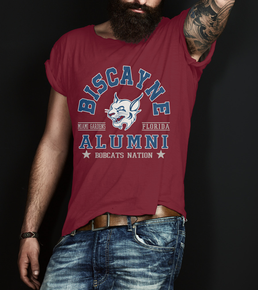 Biscayne College Alumni Bobcats Nation Miami Gardens Florida T-Shirt