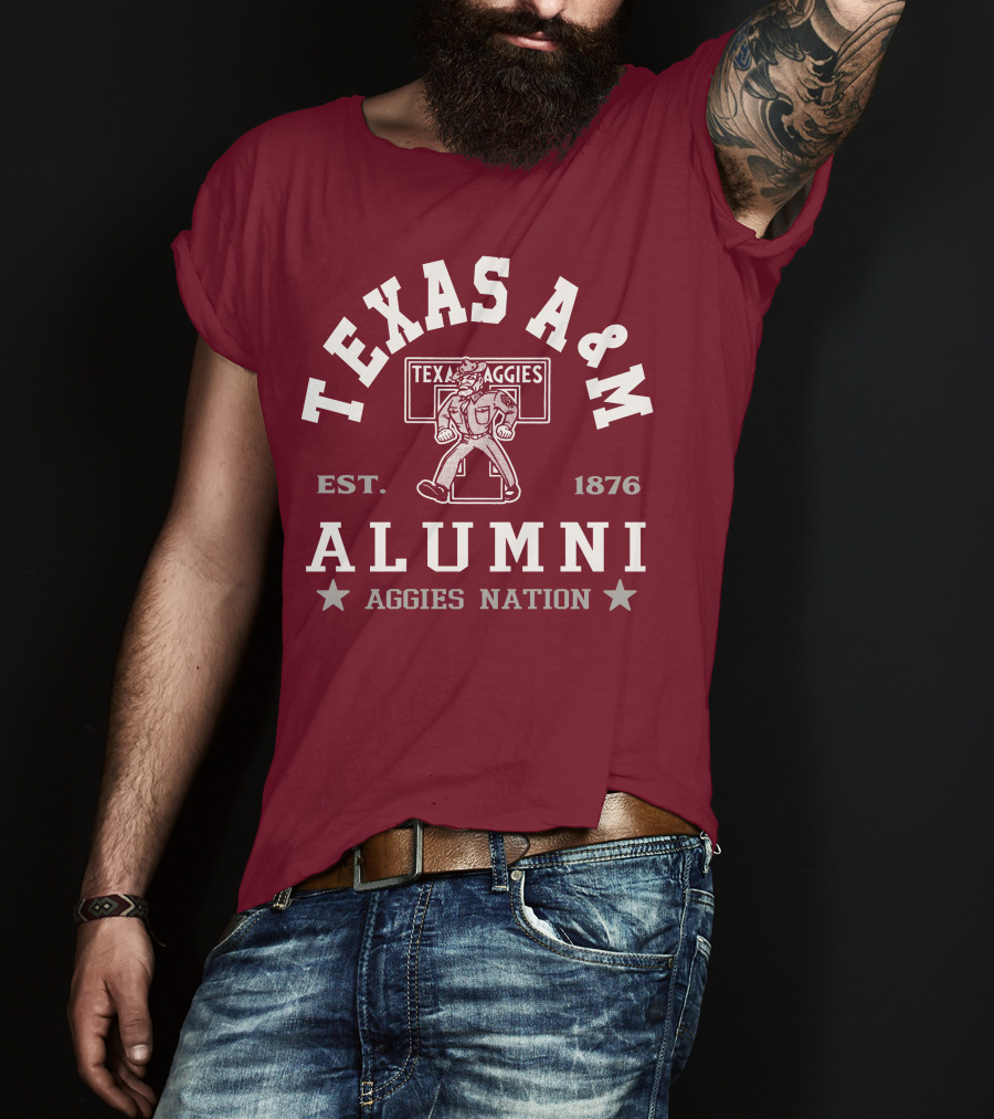 TEXAS A&M ALUMNI AGGIES NATION EST. 1876 T-Shirt