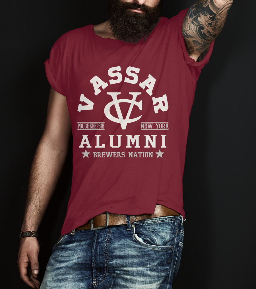 Vassar College Brewers Alumni Poughkeepsie New York Nation T-Shirt