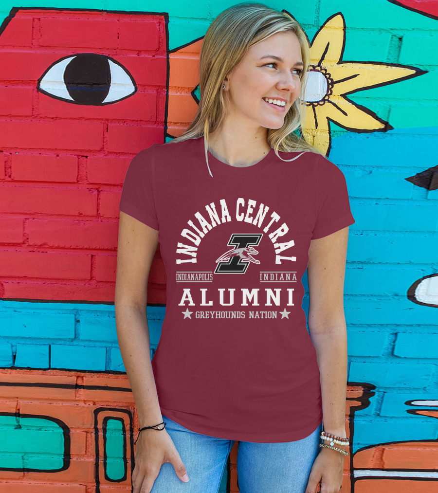 Indiana Central Alumni Indianapolis Indiana Greyhounds Nation T-Shirt