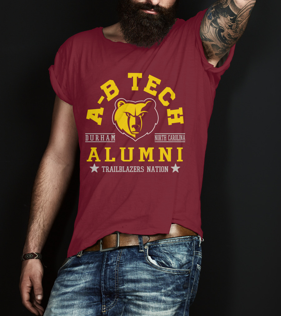 A-B Tech Alumni Trailblazers Nation Durham North Carolina Bear T-Shirt