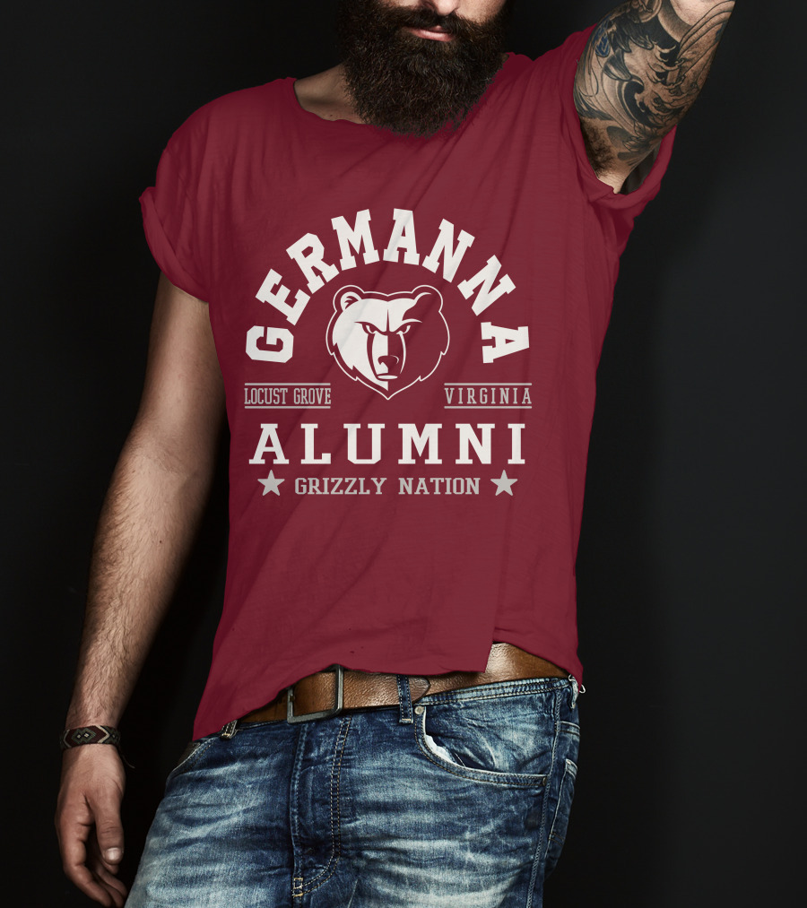 Germanna College Alumni Locust Grove Virginia Grizzly Nation T-Shirt