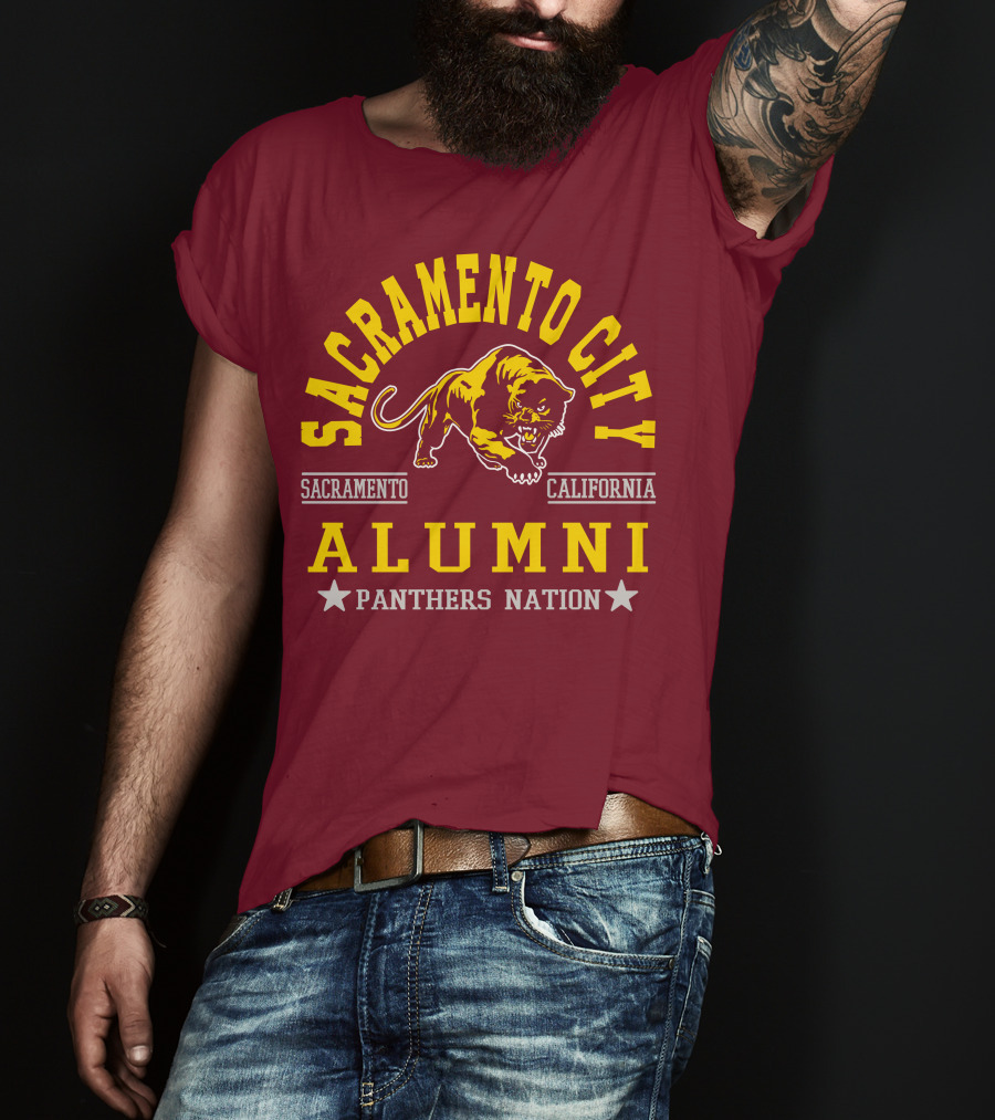 Sacramento City Alumni Panthers Nation Sacramento California T-Shirt