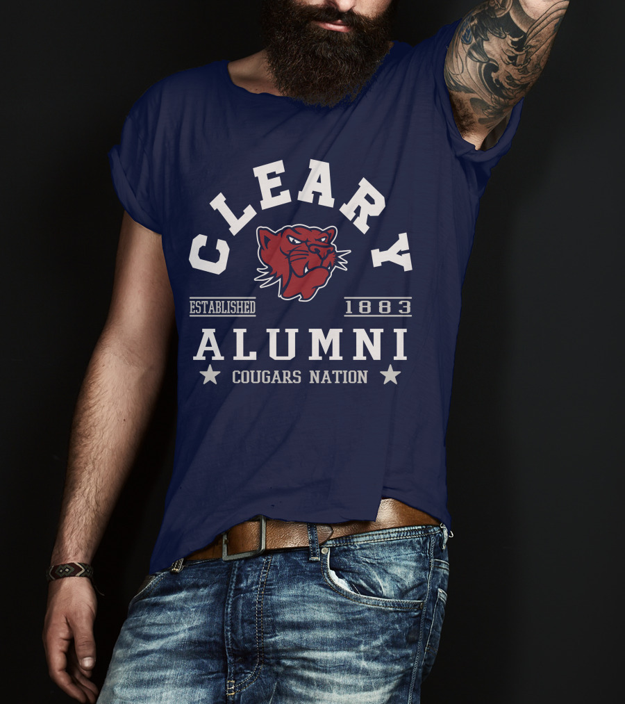 Cleary Alumni Cougars Nation Established 1883 T-Shirt