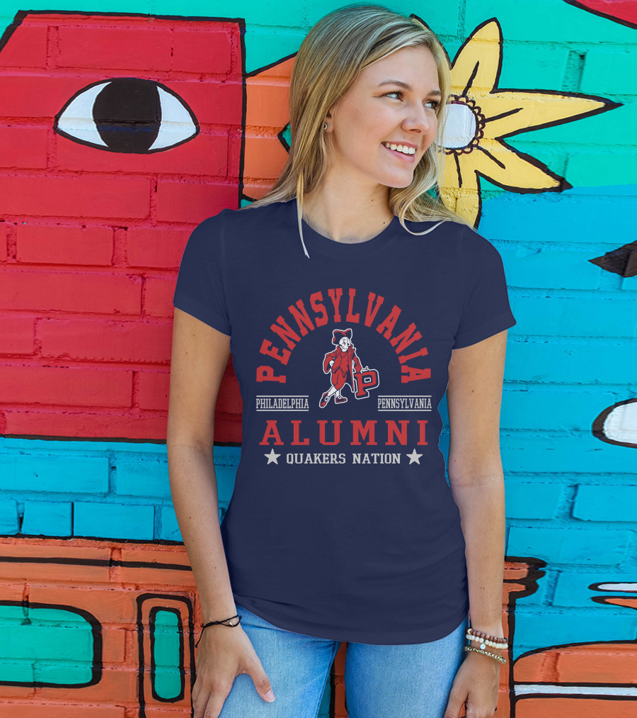 Pennsylvania Alumni Quakers Nation Philadelphia Pennsylvania T-Shirt
