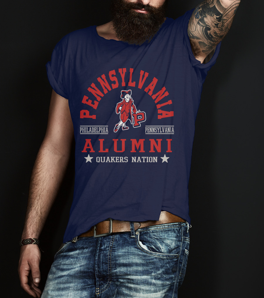 Pennsylvania Alumni Quakers Nation Philadelphia Pennsylvania T-Shirt