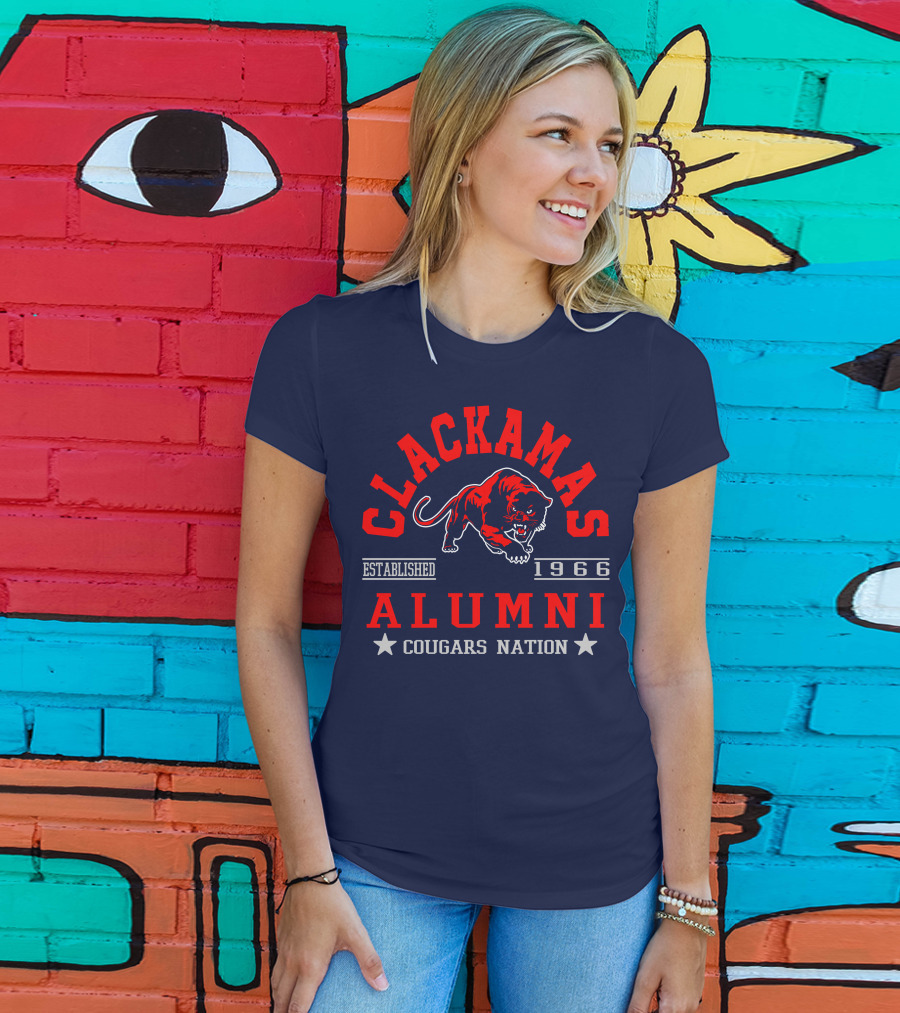Clackamas Alumni Established 1966 Cougars Nation T-Shirt