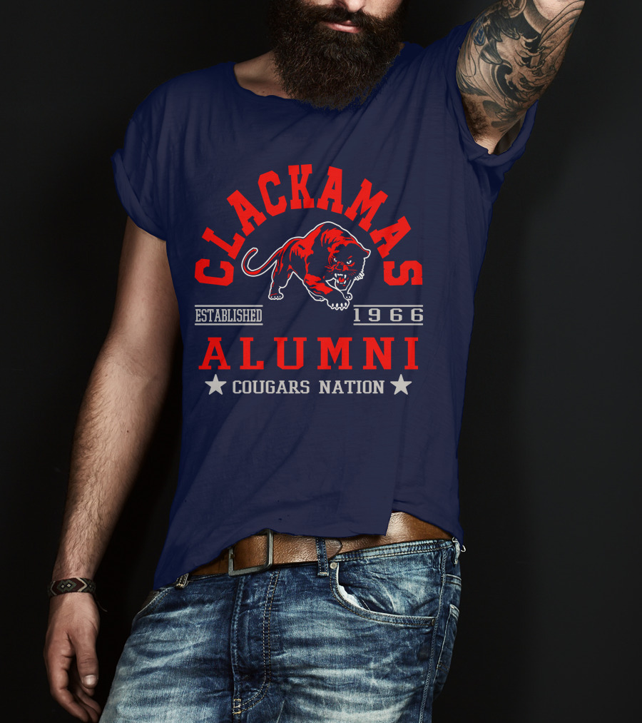 Clackamas Alumni Established 1966 Cougars Nation T-Shirt