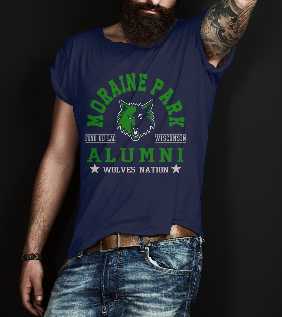 Moraine Park Alumni Wolves Nation Fond Du Lac Wisconsin T-Shirt