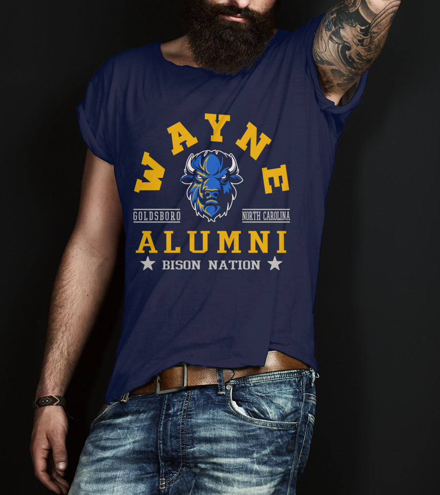 Wayne College Alumni Goldsboro North Carolina Bison Nation T-Shirt