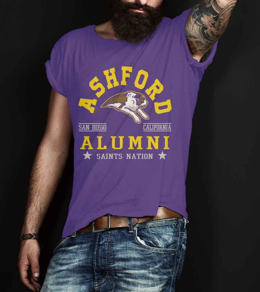 Ashford Alumni San Diego California Saints Nation T-Shirt