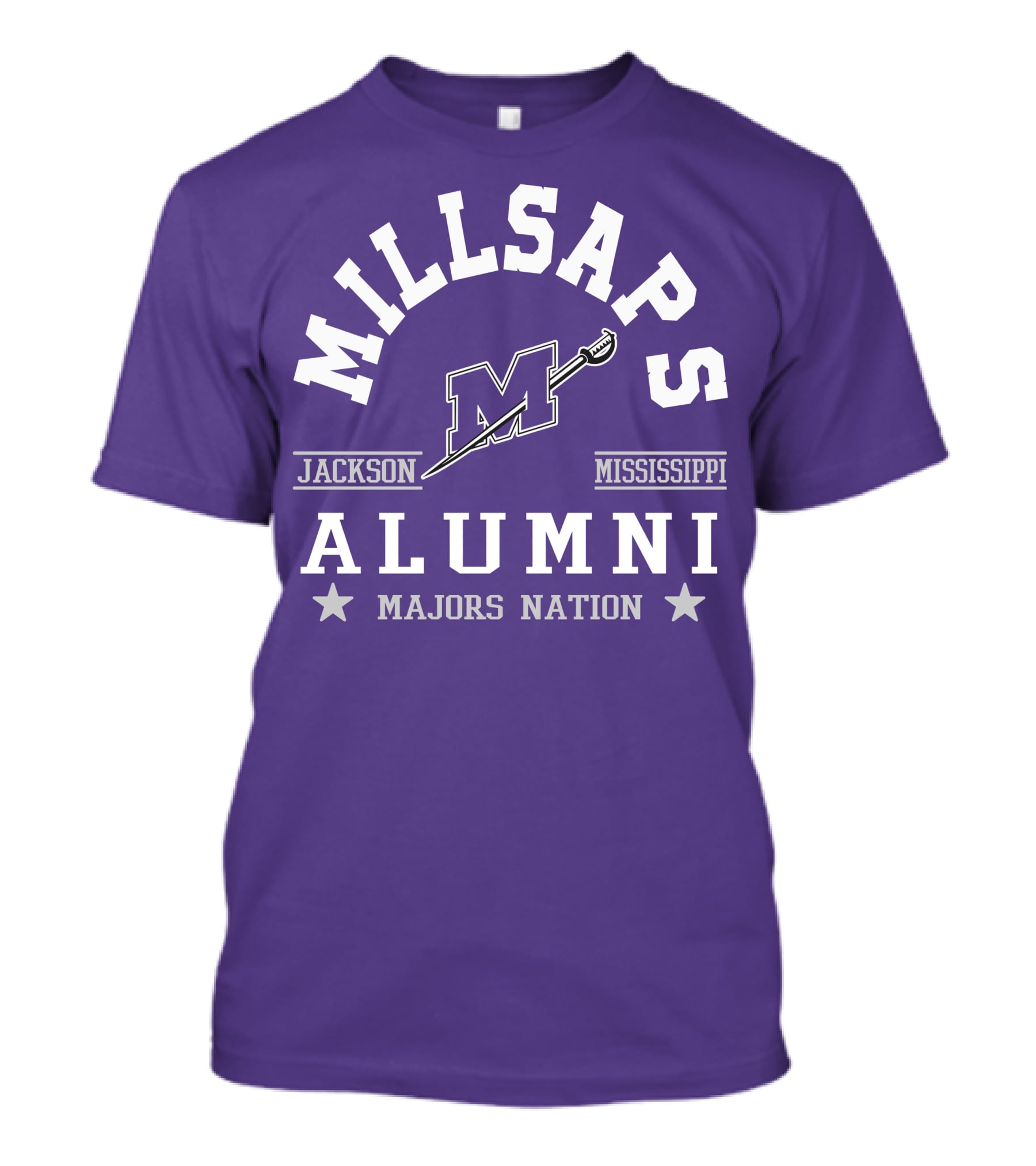 Millsaps College Jackson Mississippi Alumni Majors Nation T-Shirt
