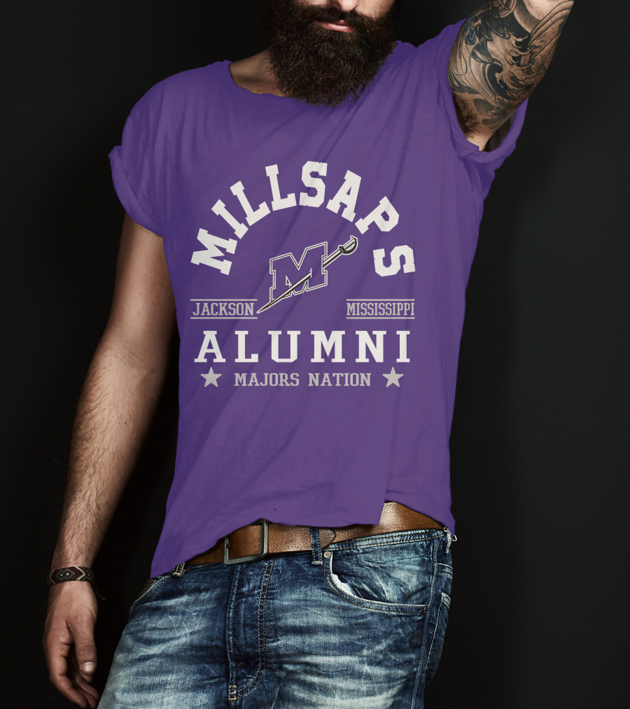 Millsaps College Jackson Mississippi Alumni Majors Nation T-Shirt