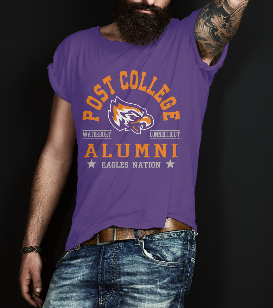 Post College Alumni Waterbury Connecticut Eagles Nation T-Shirt
