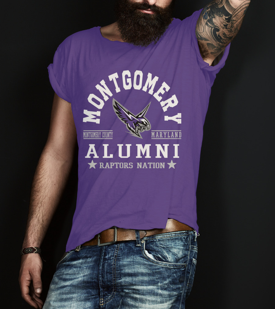 Montgomery County Maryland Alumni Raptors Nation T-Shirt