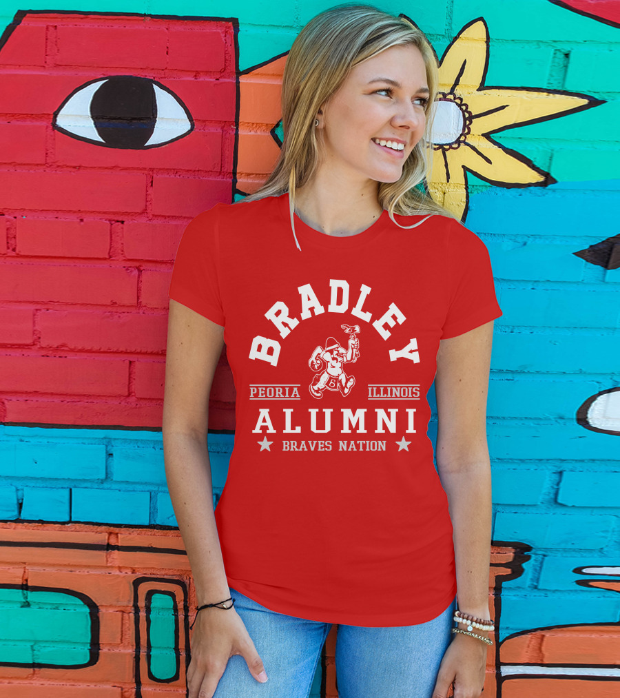 Bradley Alumni Peoria Illinois Braves Nation T-Shirt