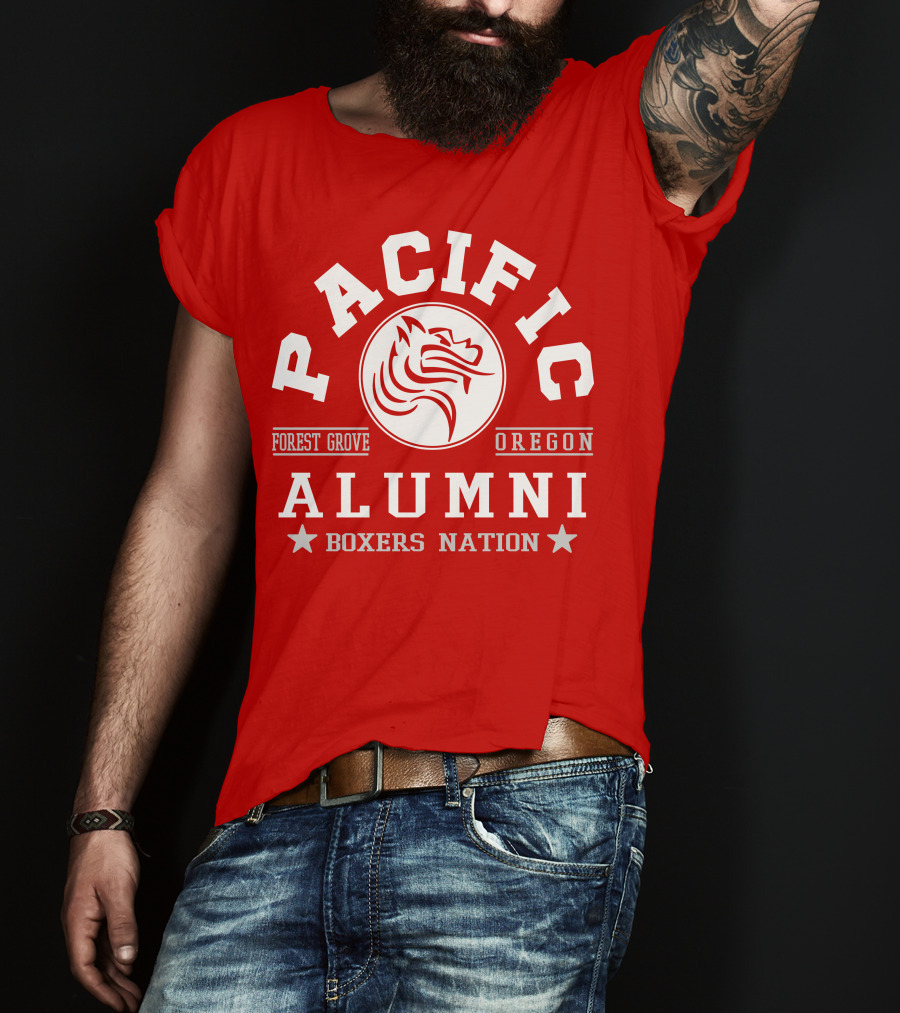 Pacific Alumni Forest Grove Oregon Boxers Nation T-Shirt