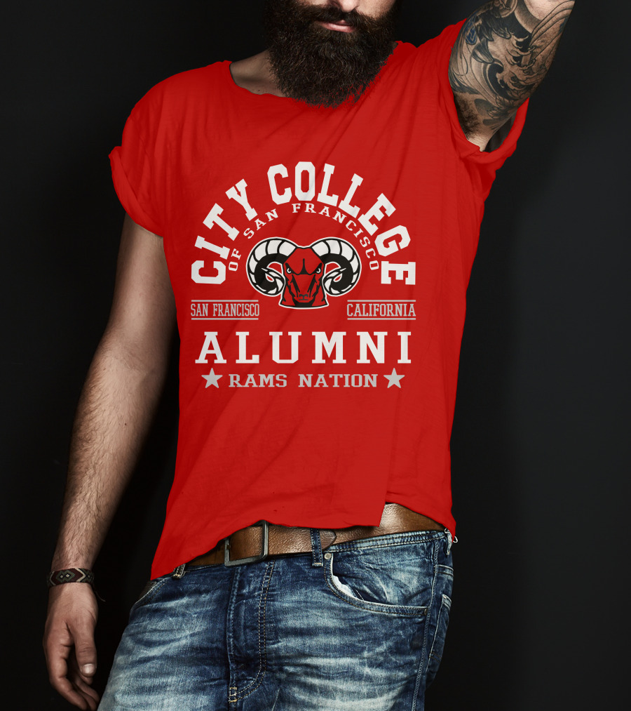 City College Of San Francisco California Alumni Rams Nation T-Shirt