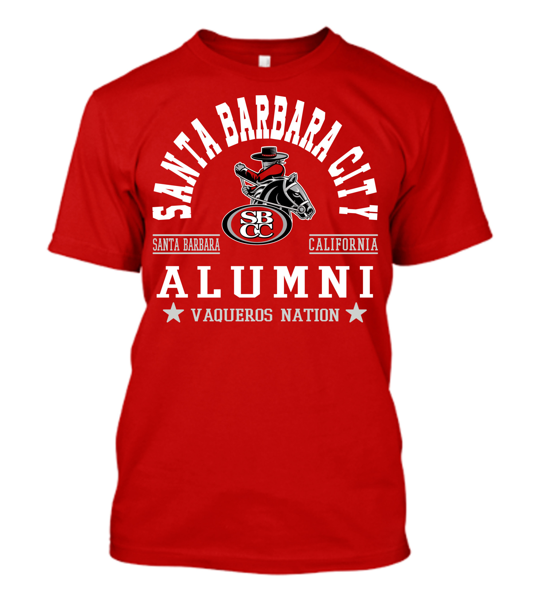 Santa Barbara City College Alumni Vaqueros Nation California SBCC T-Shirt