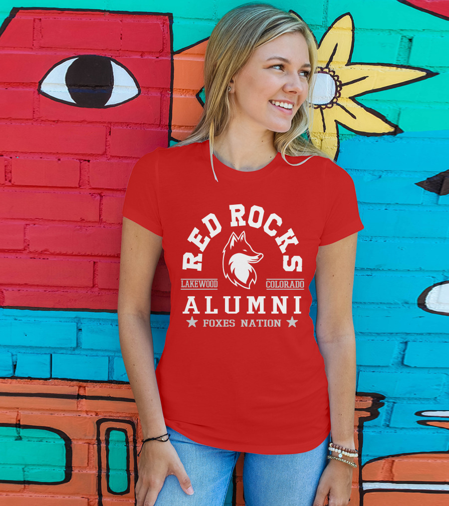 Red Rocks Alumni Lakewood Colorado Foxes Nation T-Shirt