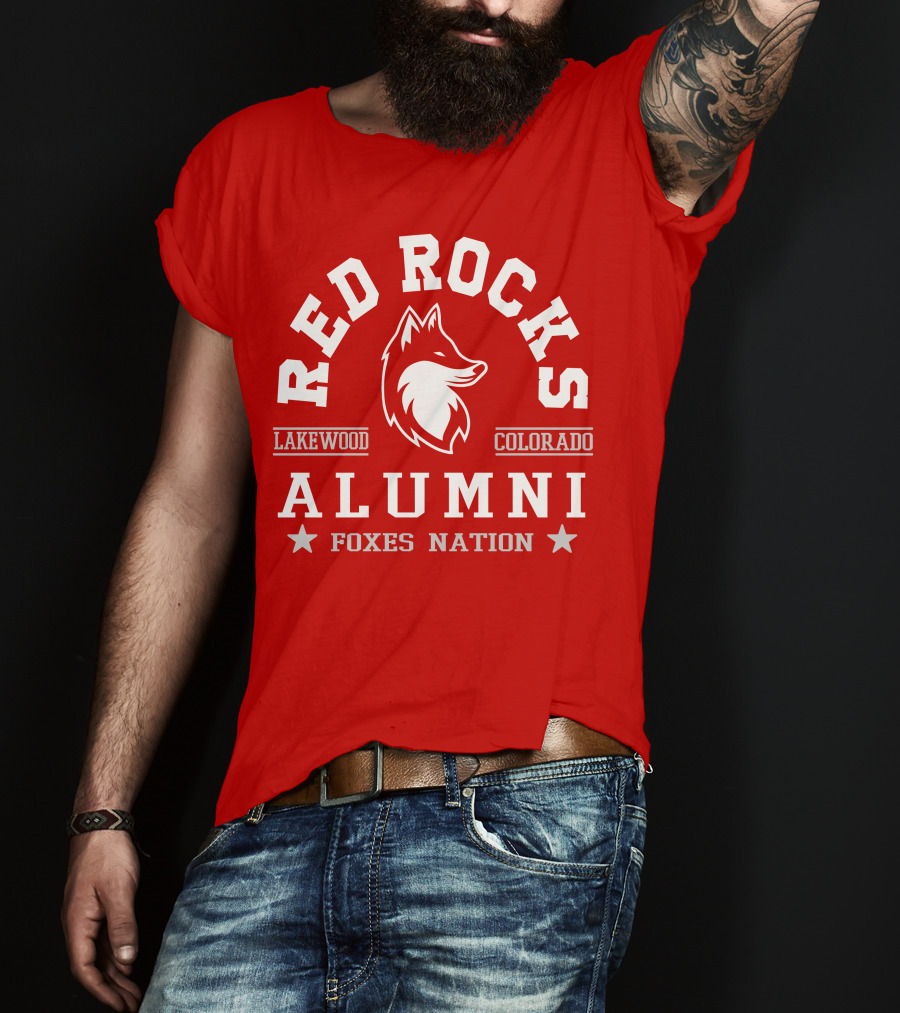 Red Rocks Alumni Lakewood Colorado Foxes Nation T-Shirt
