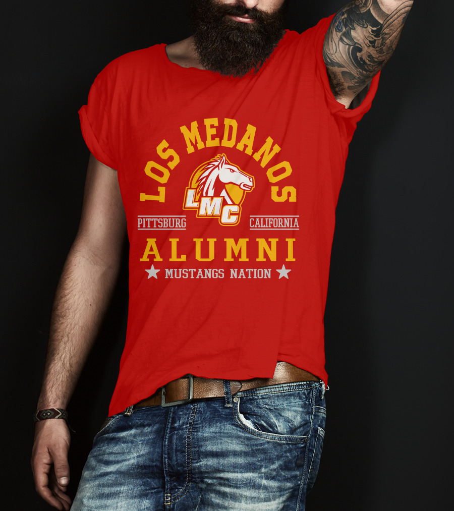 Los Medanos Pittsburg California LMC Alumni Mustangs Nation T-Shirt