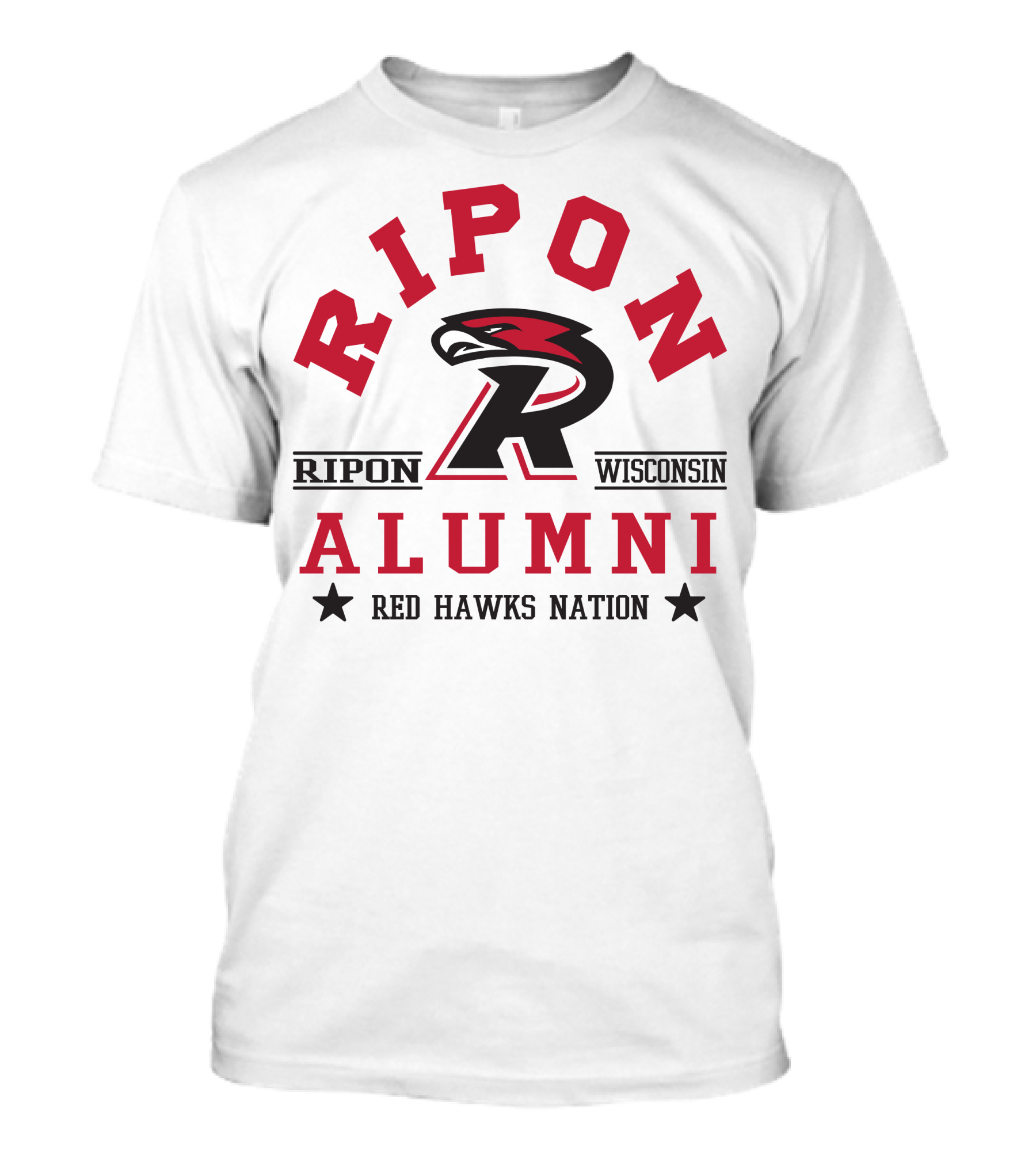 Ripon Wisconsin Alumni Red Hawks Nation T-Shirt