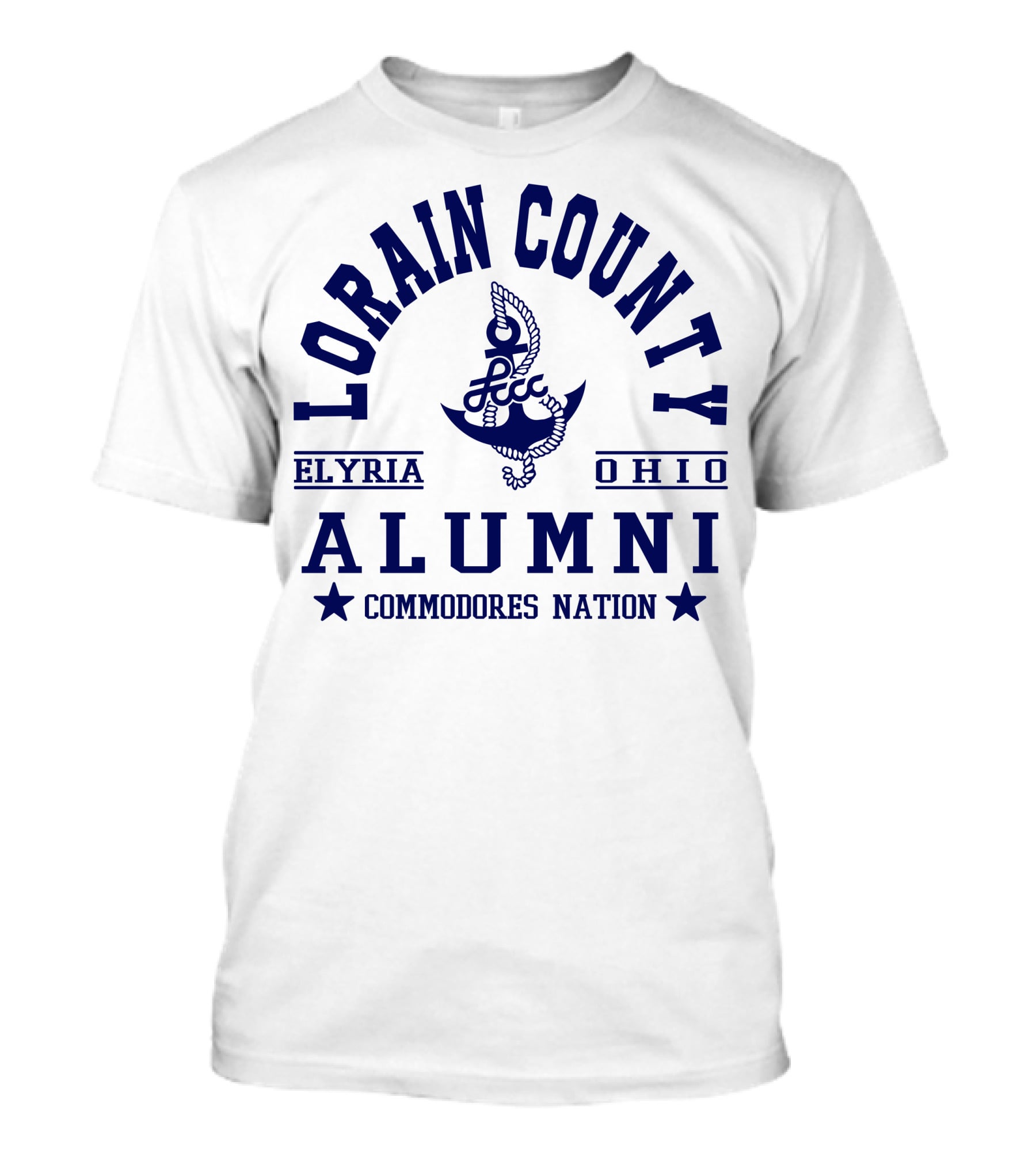 Lorain County Community College Alumni Elyria Ohio Commodores Nation T-Shirt