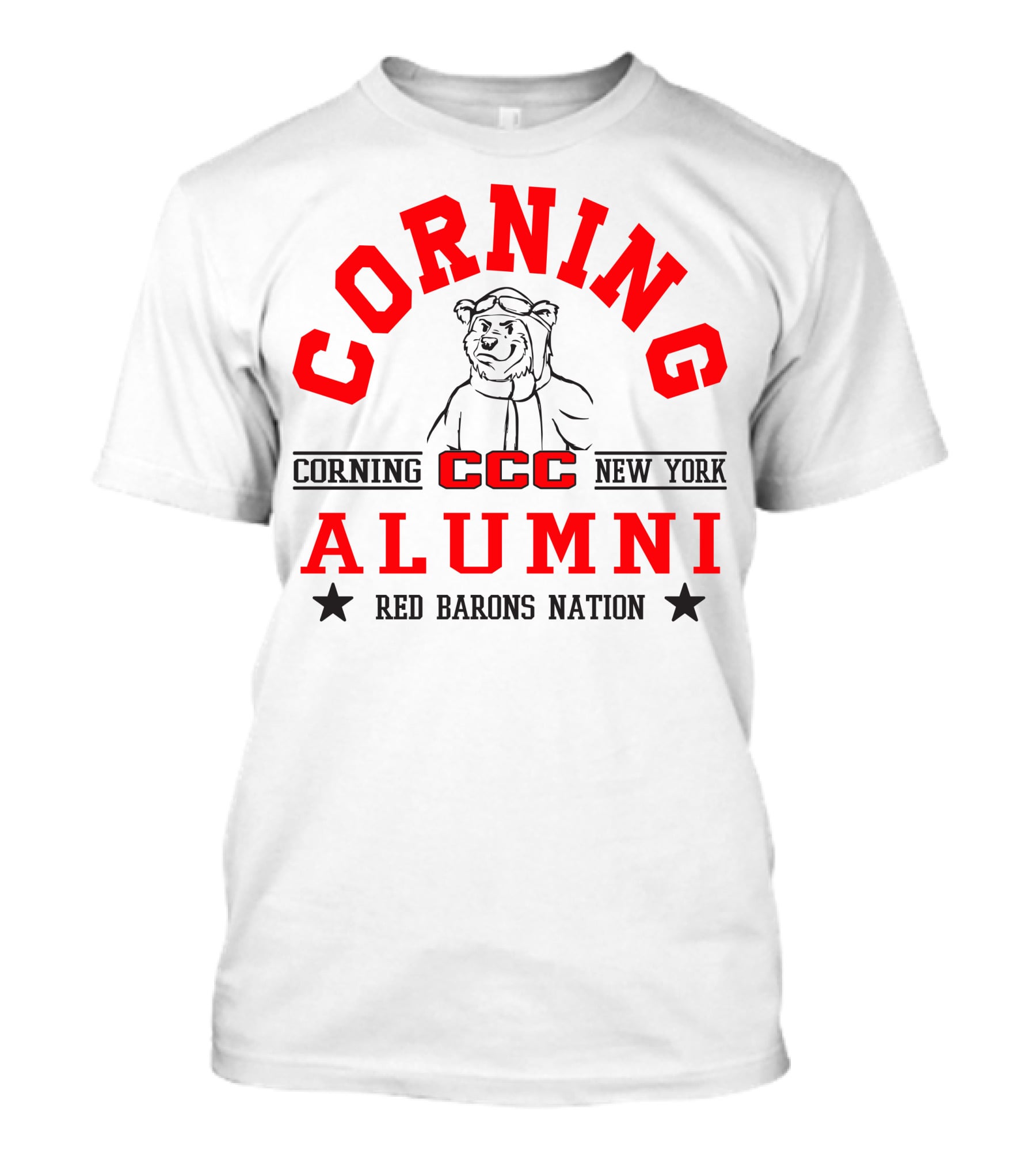 Corning New York CCC Alumni Red Barons Nation T-Shirt