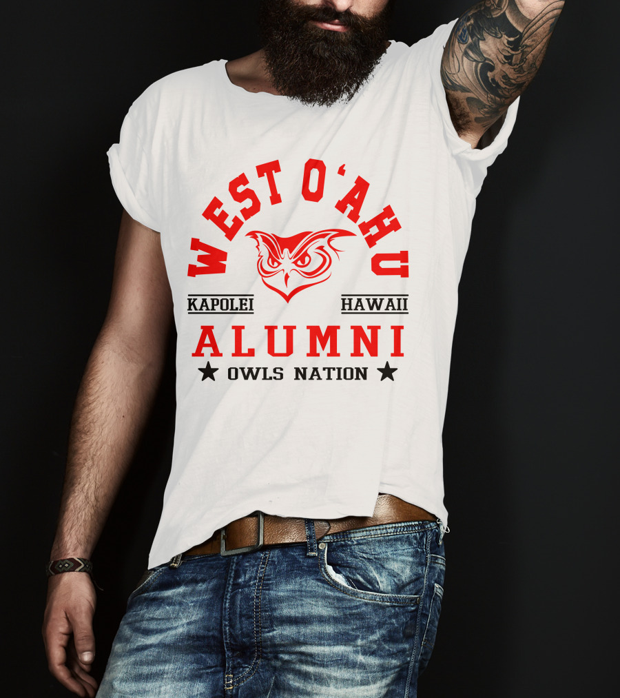 West O'ahu Kapolei Hawaii Alumni Owls Nation T-Shirt