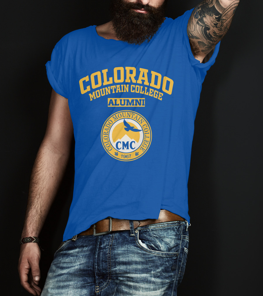 Colorado Mountain College Alumni 1967 CMC Blue And Yellow T-Shirt